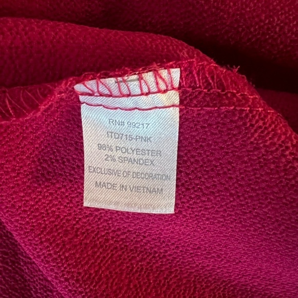 Red Sleeveless Open Flared Tunic | Criss Cross Back Detail - Picture 6 of 6